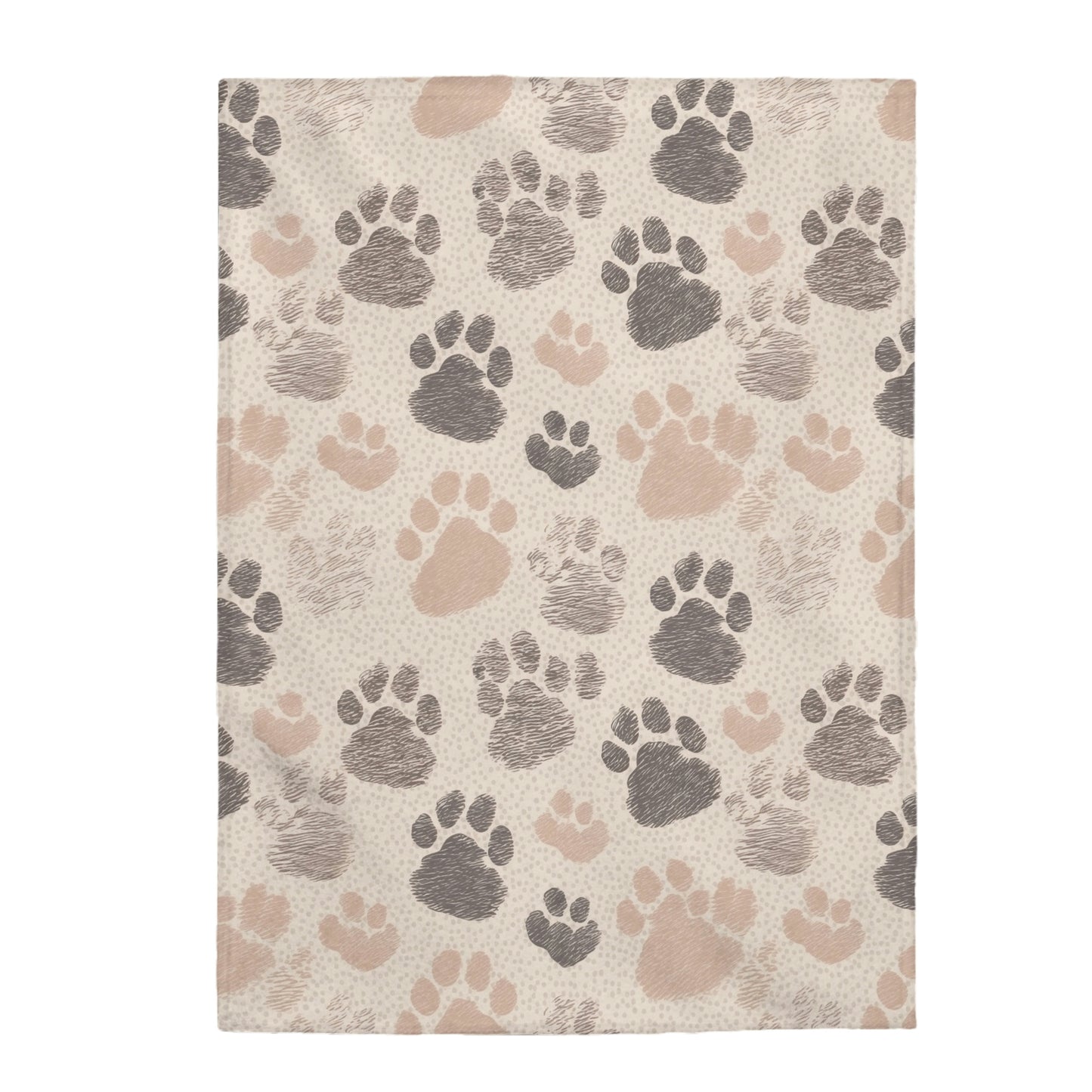 Furry Footprints Velveteen Plush Blanket