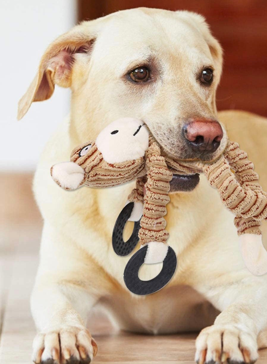 Animal Shaped Fleece Squeaky Dog Toys
