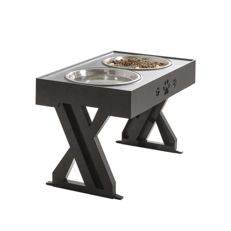 Two Bowl Elevated Feeding Table