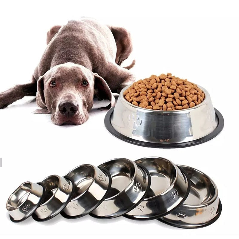 Non-Slip Stainless Steel Dog Bowl by Pawstrip