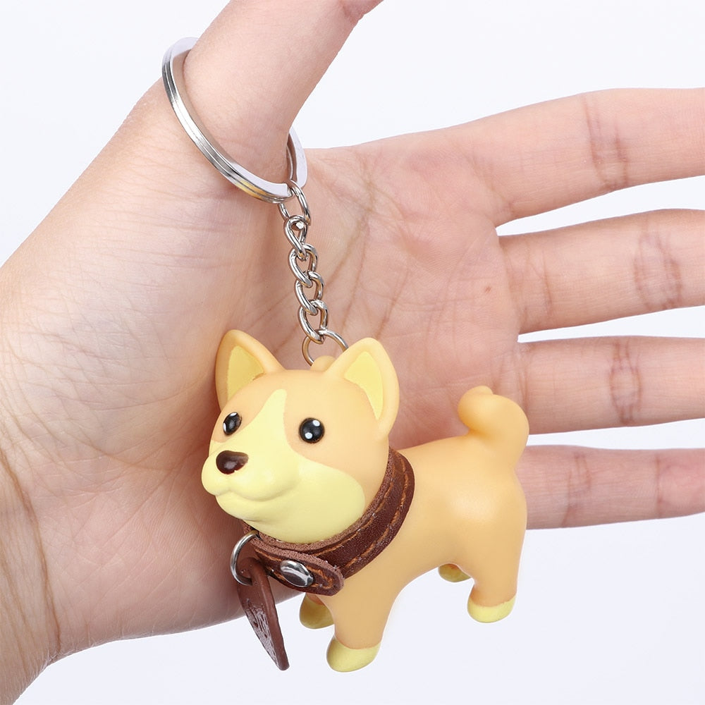 Cute Bull Terrier Figure Keychain