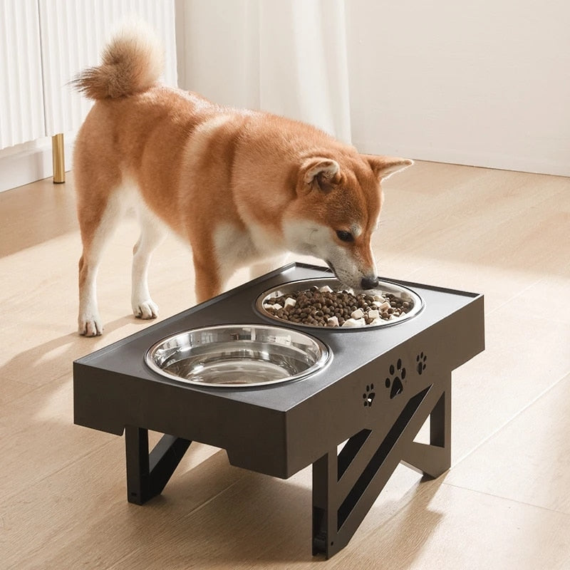 Two Bowl Elevated Feeding Table